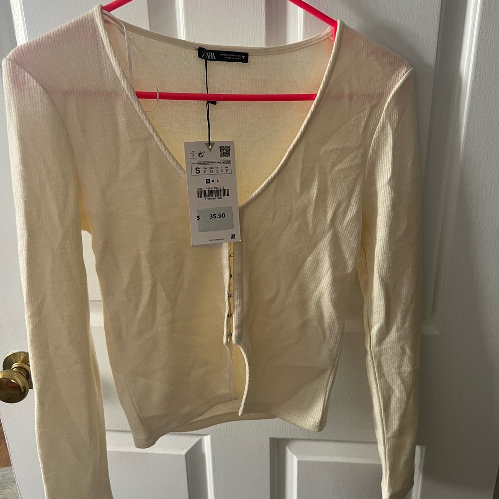White Zara cardigan